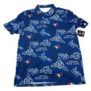Toronto Blue Jays Reyn Spooner Men's 3XL  Blue Hawaiian Polo Shirt